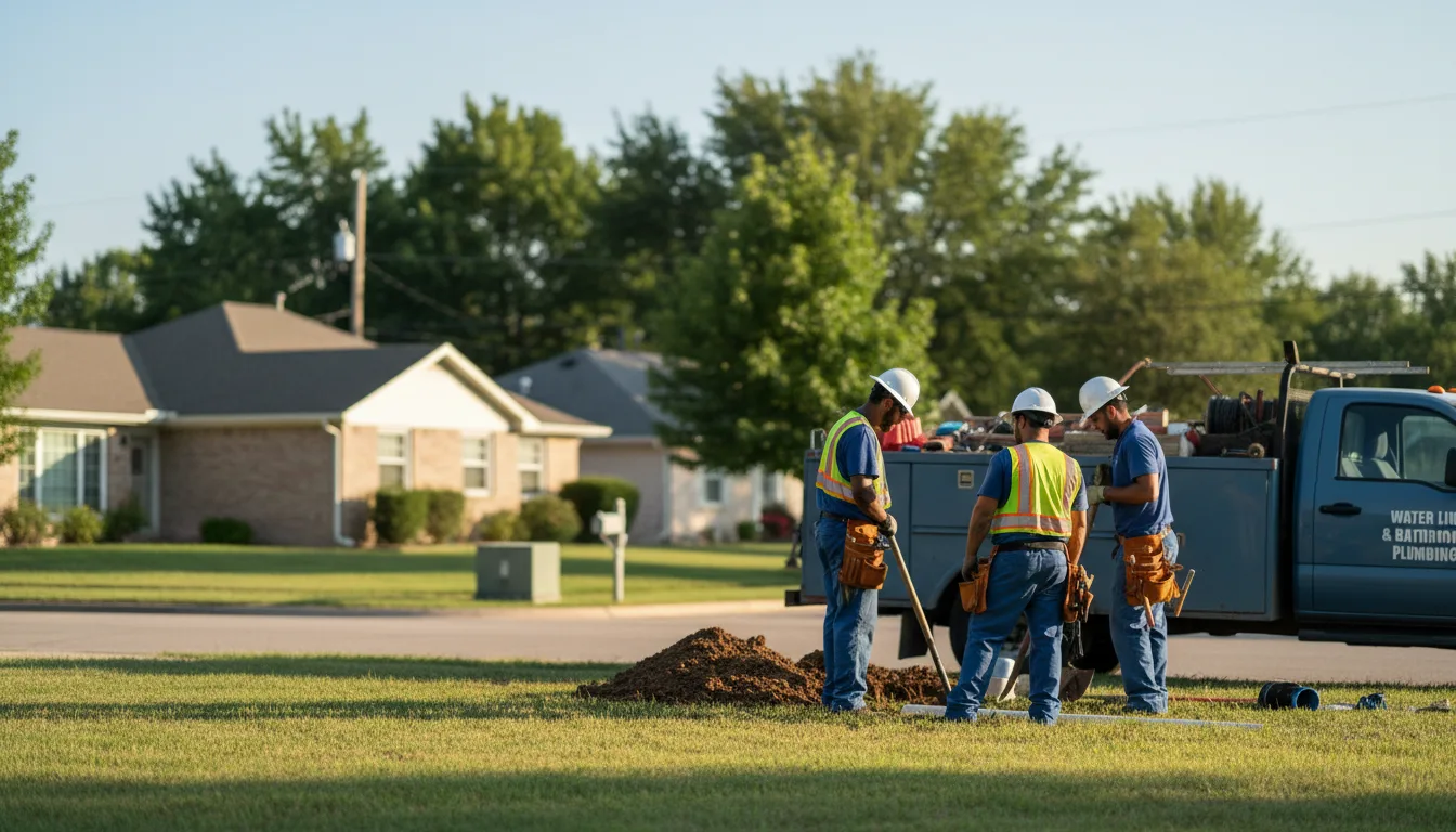 Residential water line and bathroom plumbing service in Blackstone, IL